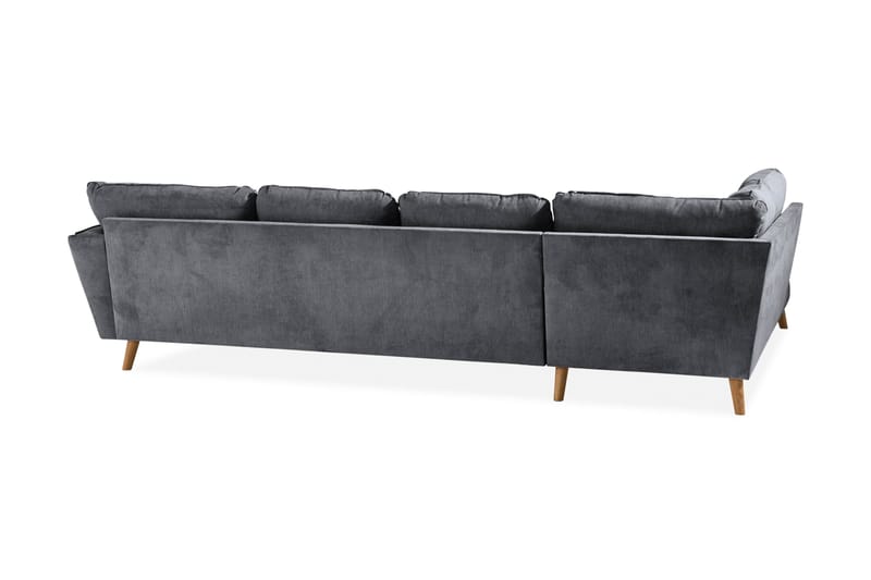 Trend Lyx 4-sits Vänstervänd U-formad Soffa med Divan och Schäslong i Tyg - Mörkgrå - Products - Möbler - Soffa - U-soffa