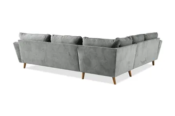 Trend Lyx 6-sits Vändbar L-formad Hörnsoffa i Tyg - Grå - Products - Möbler - Soffa - Hörnsoffa