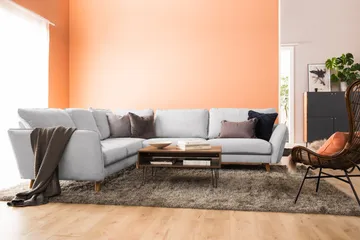 Trend Lyx 6-sits Vändbar L-formad Hörnsoffa i Tyg - Ljusgrå - Products - Möbler - Soffa - Hörnsoffa