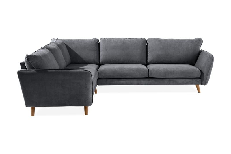 Trend Lyx 6-sits Vändbar L-formad Hörnsoffa i Tyg - Mörkgrå - Products - Möbler - Soffa - Hörnsoffa