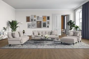 Andrew Loveseat - Beige/Mässing - Products - Möbler - Fåtölj & stolar - Fåtölj