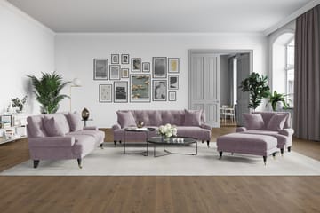 Andrew Loveseat Sammet - Lila/Mässing - Products - Möbler - Fåtölj & stolar - Fåtölj