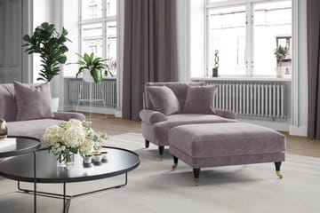 Andrew Loveseat Sammet - Lila/Mässing - Products - Möbler - Fåtölj & stolar - Fåtölj