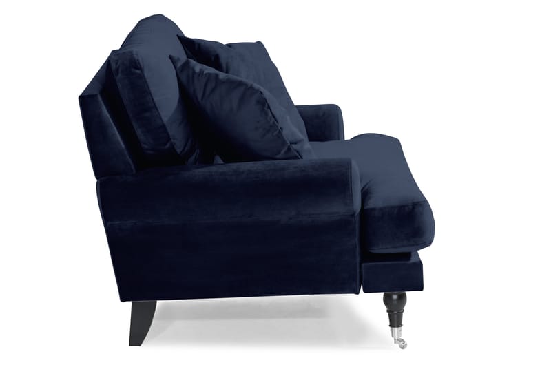 Andrew Loveseat Sammet - Midnattsblå/Krom - Products - Möbler - Fåtölj & stolar - Fåtölj
