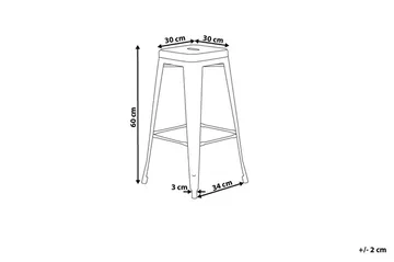Cabrillo Barstol 42 cm - Vit - Products - Möbler - Fåtölj & stolar - Barstol & barpall