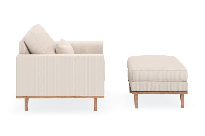 Copenhagen Fåtölj med fotpall - Ljusbeige - Products - Möbler - Fåtölj & stolar - Fåtölj - Fåtölj med fotpall