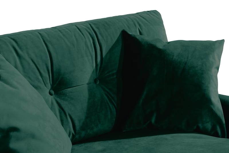 Andrew Loveseat Sammet - Mörkgrön/Krom - Products - Möbler - Fåtölj & stolar - Fåtölj - Sammetsfåtölj