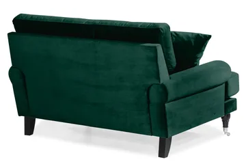 Andrew Loveseat Sammet - Mörkgrön/Krom - Products - Möbler - Fåtölj & stolar - Fåtölj - Sammetsfåtölj