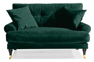 Andrew Loveseat Sammet - Mörkgrön/Mässing - Products - Möbler - Fåtölj & stolar - Fåtölj - Sammetsfåtölj
