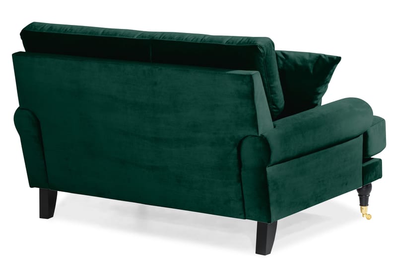 Andrew Loveseat Sammet - Mörkgrön/Mässing - Products - Möbler - Fåtölj & stolar - Fåtölj - Sammetsfåtölj
