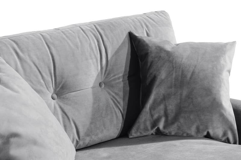 Andrew Loveseat Sammet - Silvergrå/Mässing - Products - Möbler - Fåtölj & stolar - Fåtölj - Sammetsfåtölj