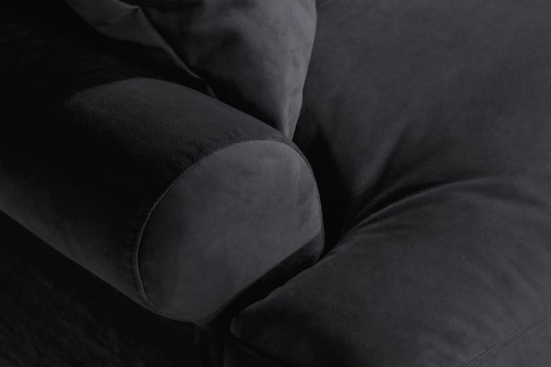 Andrew Loveseat Sammet - Svart/Mässing - Products - Möbler - Fåtölj & stolar - Fåtölj - Sammetsfåtölj