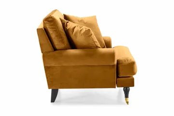 Andrew Sammetsfåtölj - Amber/Mässing - Products - Möbler - Fåtölj & stolar - Fåtölj - Sammetsfåtölj