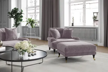 Andrew Sammetsfåtölj - Midnattsblå/Krom - Products - Möbler - Fåtölj & stolar - Fåtölj - Sammetsfåtölj