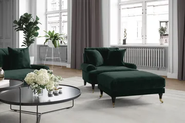 Andrew Sammetsfåtölj - Svart/Mässing - Products - Möbler - Fåtölj & stolar - Fåtölj - Sammetsfåtölj