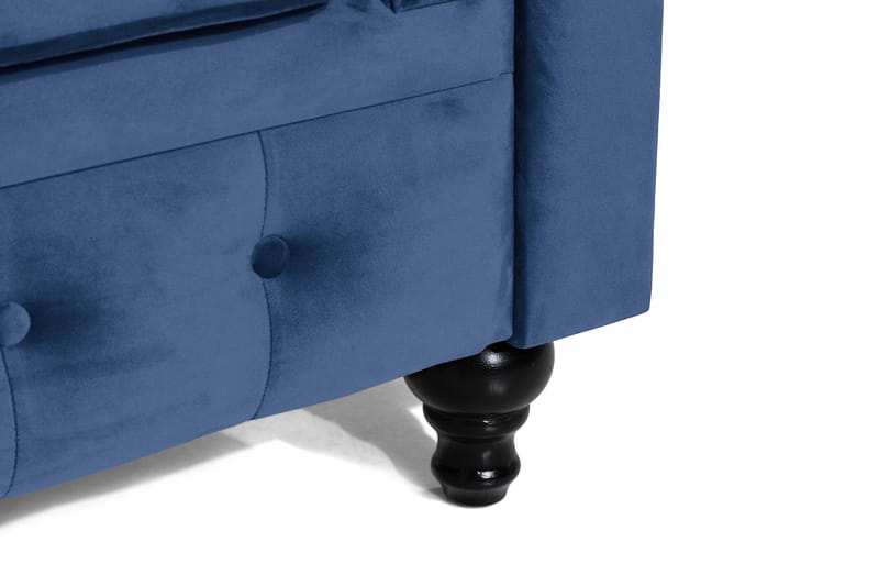Chesterfield Lyx Stor skön djup sammetsfåtölj - Fåtölj till vardagsrum - Blå Sammet - Products - Möbler - Fåtölj & stolar - Fåtölj - Chesterfield fåtölj