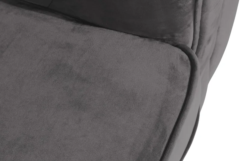 Chesterfield Lyx Stor skön djup sammetsfåtölj - Fåtölj till vardagsrum - Mörkgrå Sammet - Products - Möbler - Fåtölj & stolar - Fåtölj - Chesterfield fåtölj