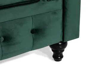 Chesterfield Lyx Stor skön djup sammetsfåtölj - Fåtölj till vardagsrum - Mörkgrön Sammet - Products - Möbler - Fåtölj & stolar - Fåtölj - Chesterfield fåtölj