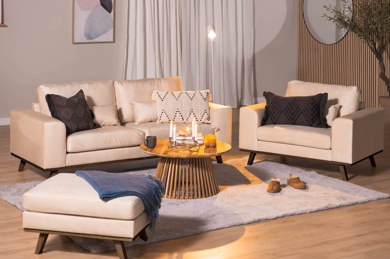 Copenhagen Fåtölj Sammet - Beige - Products - Möbler - Fåtölj & stolar - Fåtölj