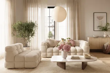 Elise Bubblig Fåtölj - Beige Teddy - Products - Möbler - Fåtölj & stolar - Fåtölj