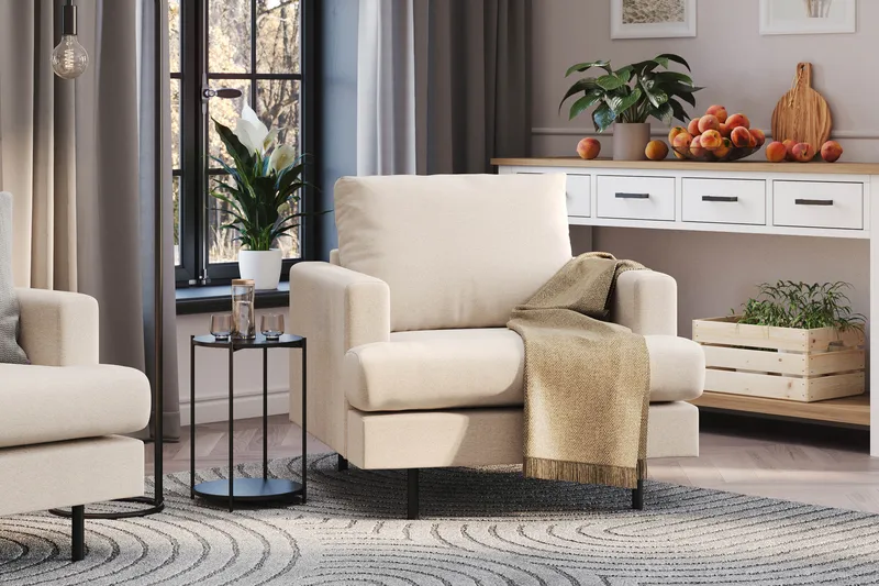 Menard Compact Fåtölj - Beige - Products - Möbler - Fåtölj & stolar - Fåtölj