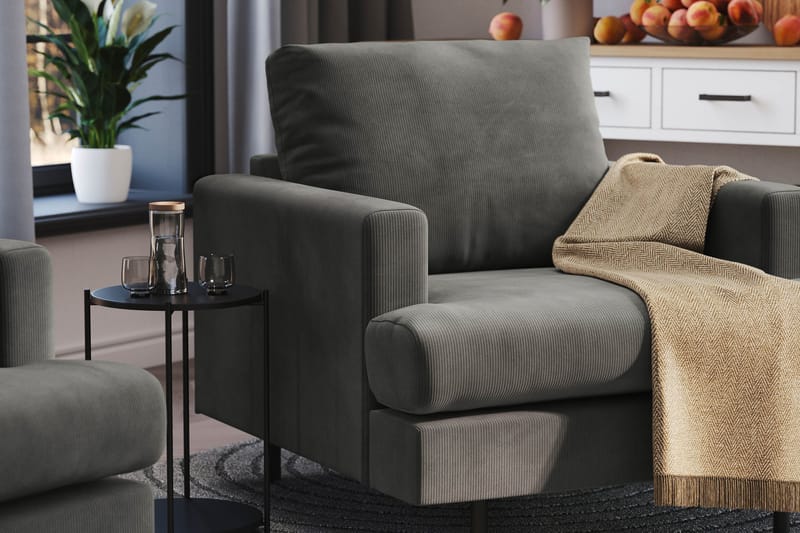 Menard Compact Fåtölj - Grå - Products - Möbler - Fåtölj & stolar - Fåtölj