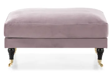 Andrew Fotpall Sammet - Lila/Mässing - Products - Möbler - Fåtölj & stolar - Pall & puff - Fotpallar