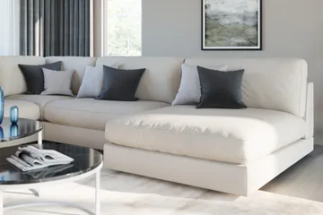 Arken Fotpall - Beige - Products - Möbler - Fåtölj & stolar - Pall & puff - Fotpallar