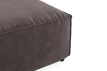 Cubo 1-sits  Rektangulär Fotpallsmodul i Sammet 80 cm bred - Mörkgrå - Products - Möbler - Fåtölj & stolar - Pall & puff - Fotpallar
