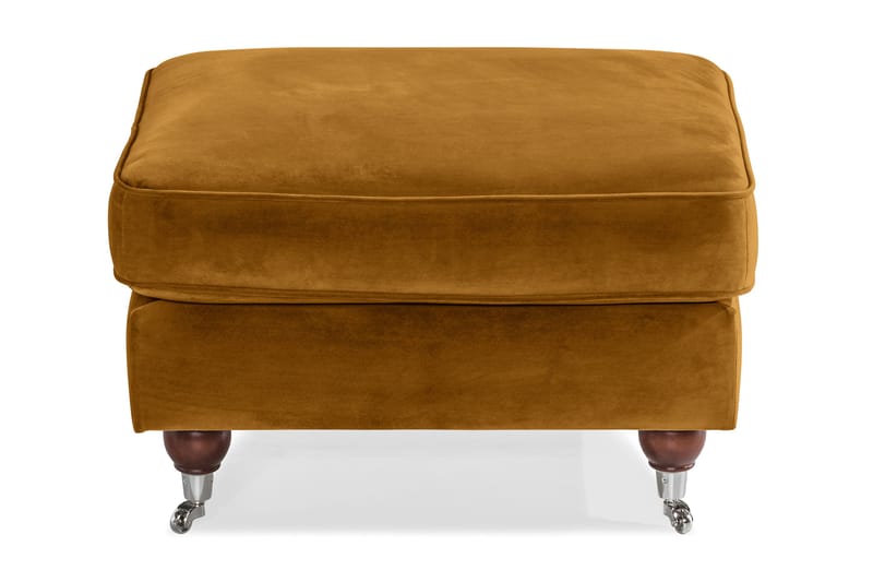 Howard Riviera Fotpall Sammet - Amber - Products - Möbler - Fåtölj & stolar - Pall & puff - Fotpallar