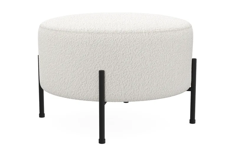 Menard Compact Sittpuff Rund 60 cm - Vit - Products - Möbler - Fåtölj & stolar - Pall & puff - Sittpuff
