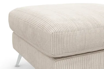 Ocean Lyx Fotpall - Beige/Krom - Products - Möbler - Fåtölj & stolar - Pall & puff - Fotpallar