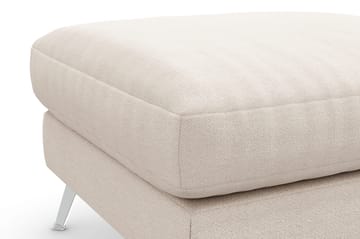 Ocean Lyx Fotpall - Beige/Krom - Products - Möbler - Fåtölj & stolar - Pall & puff - Fotpallar