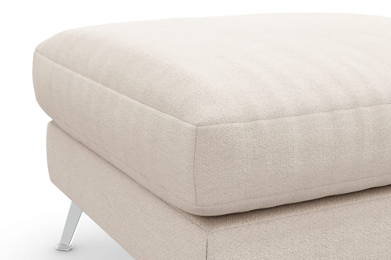 Ocean Lyx Fotpall - Beige/Krom - Products - Möbler - Fåtölj & stolar - Pall & puff - Fotpallar