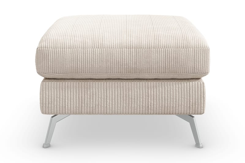 Ocean Lyx Fotpall - Beige/Krom - Products - Möbler - Fåtölj & stolar - Pall & puff - Fotpallar