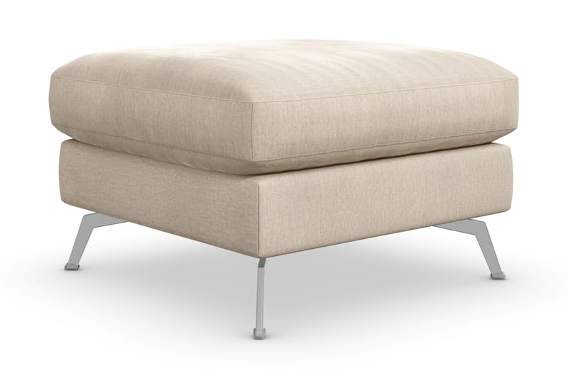 Ocean Lyx Fotpall - Beige/Sammet - Products - Möbler - Fåtölj & stolar - Pall & puff - Fotpallar