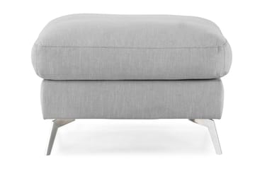 Ocean Lyx Fotpall - Linnegrå, Krom Ben - Products - Möbler - Fåtölj & stolar - Pall & puff - Fotpallar