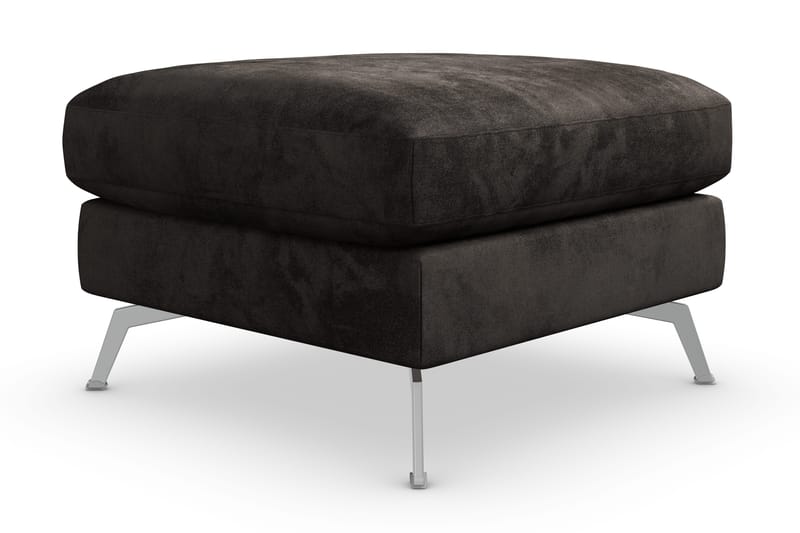 Ocean Lyx Fotpall - Mörkgrå/Sammet - Products - Möbler - Fåtölj & stolar - Pall & puff - Fotpallar