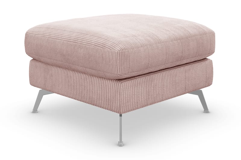 Ocean Lyx Fotpall - Rosa/Krom - Products - Möbler - Fåtölj & stolar - Pall & puff - Fotpallar