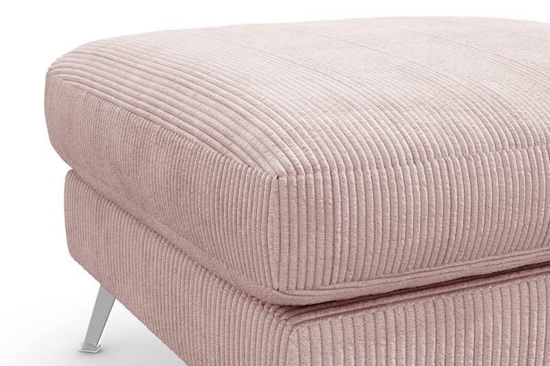 Ocean Lyx Fotpall - Rosa/Krom - Products - Möbler - Fåtölj & stolar - Pall & puff - Fotpallar