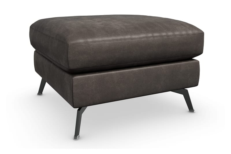 Ocean Lyx Fotpall - Svart/Läder - Products - Möbler - Fåtölj & stolar - Pall & puff - Fotpallar