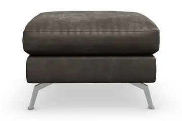 Ocean Lyx Fotpall - Svart/Läder - Products - Möbler - Fåtölj & stolar - Pall & puff - Fotpallar