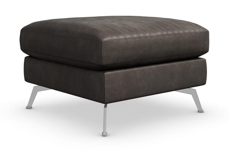 Ocean Lyx Fotpall - Svart/Läder - Products - Möbler - Fåtölj & stolar - Pall & puff - Fotpallar