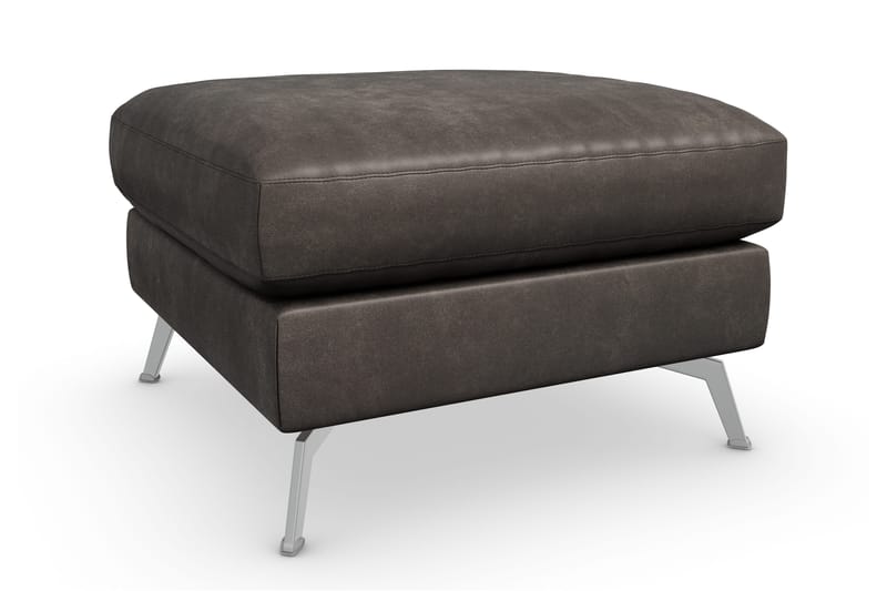Ocean Lyx Fotpall - Svart/Läder - Products - Möbler - Fåtölj & stolar - Pall & puff - Fotpallar