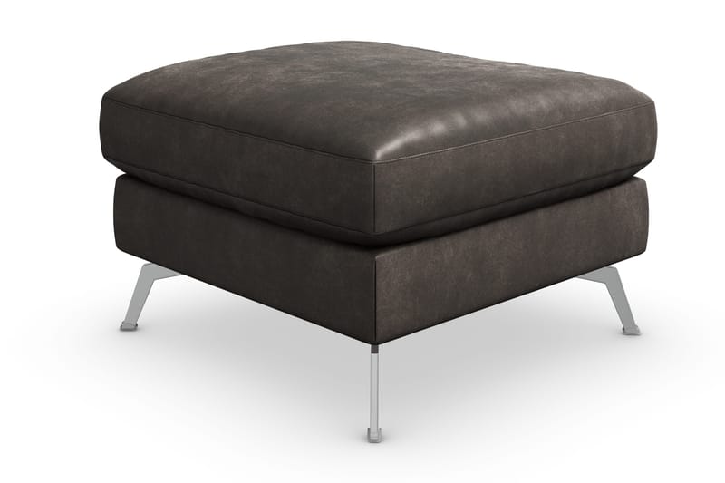 Ocean Lyx Fotpall - Svart/Läder - Products - Möbler - Fåtölj & stolar - Pall & puff - Fotpallar