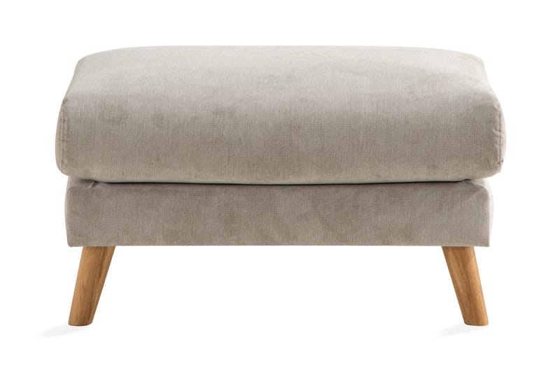 Trend Lyx Fotpall - Beige/Ek - Products - Möbler - Fåtölj & stolar - Pall & puff - Fotpallar