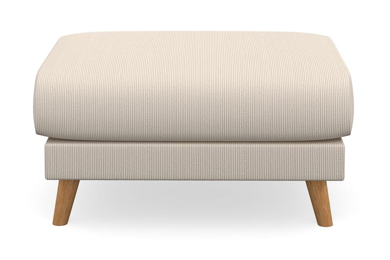 Trend Lyx Fotpall - Beige/Ek - Products - Möbler - Fåtölj & stolar - Pall & puff - Fotpallar