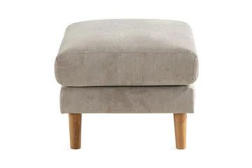 Trend Lyx Fotpall - Beige/Ek - Products - Möbler - Fåtölj & stolar - Pall & puff - Fotpallar