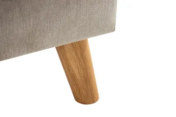 Trend Lyx Fotpall - Beige/Ek - Products - Möbler - Fåtölj & stolar - Pall & puff - Fotpallar