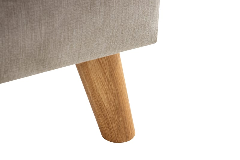 Trend Lyx Fotpall - Beige/Ek - Products - Möbler - Fåtölj & stolar - Pall & puff - Fotpallar